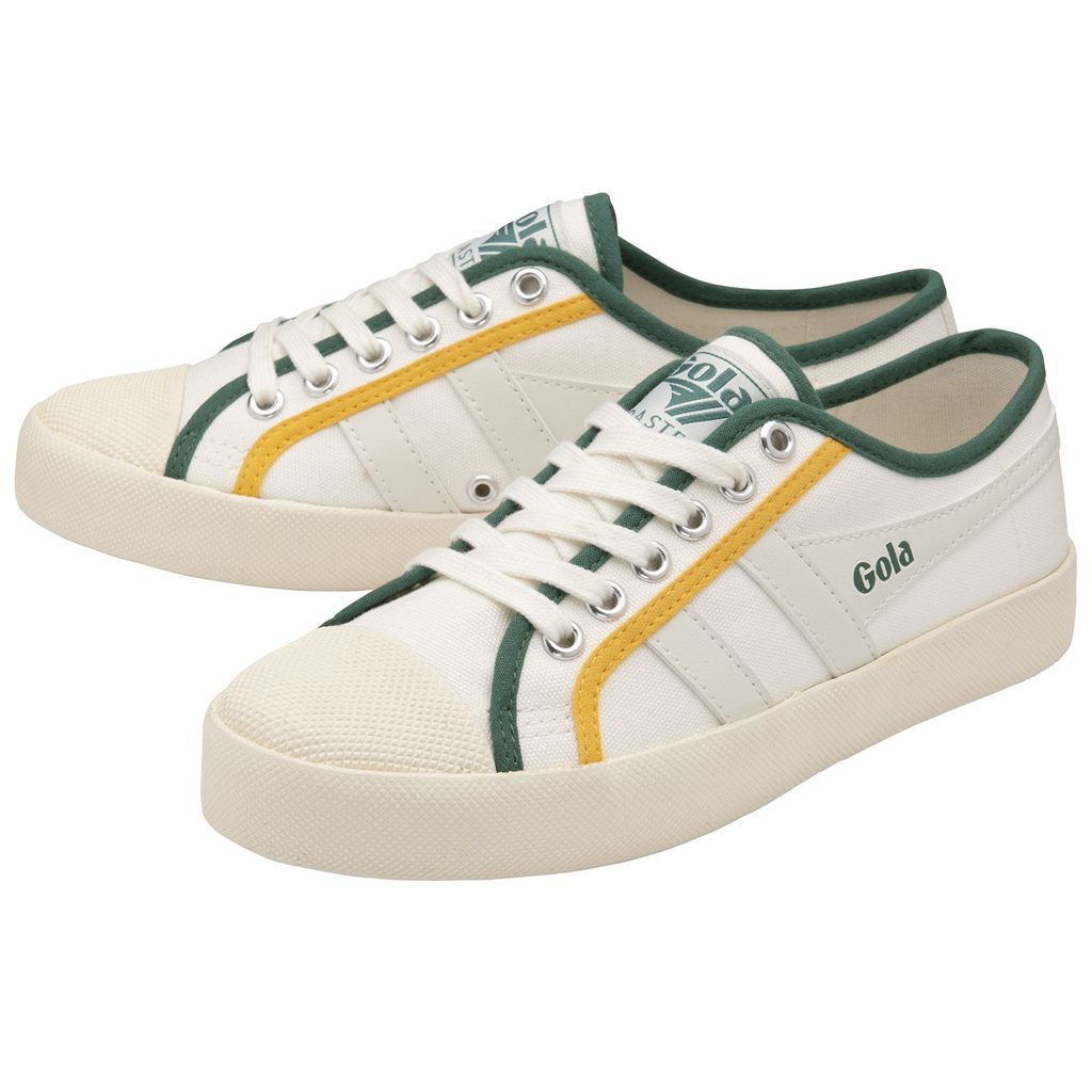 Gola Vegan Classics Coaster Smash Shoes Blancos Verdes Oscuro Mexico | HOD-289617