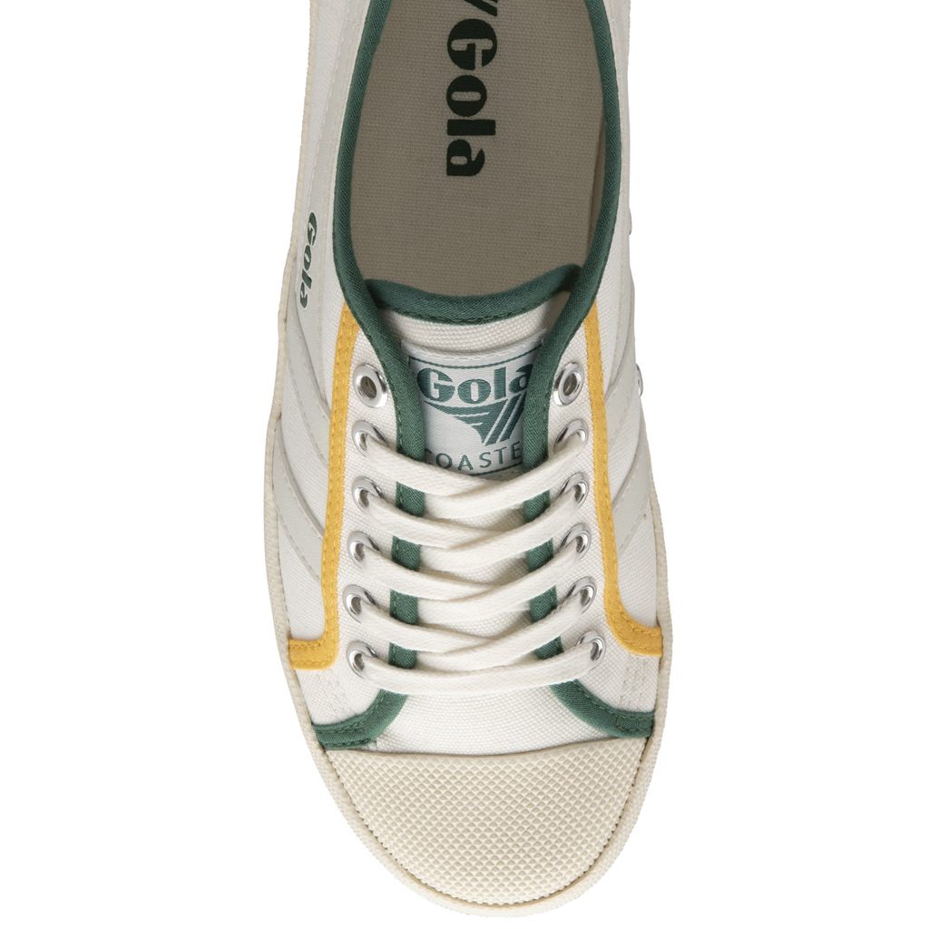 Gola Vegan Classics Coaster Smash Shoes Blancos Verdes Oscuro Mexico | HOD-289617