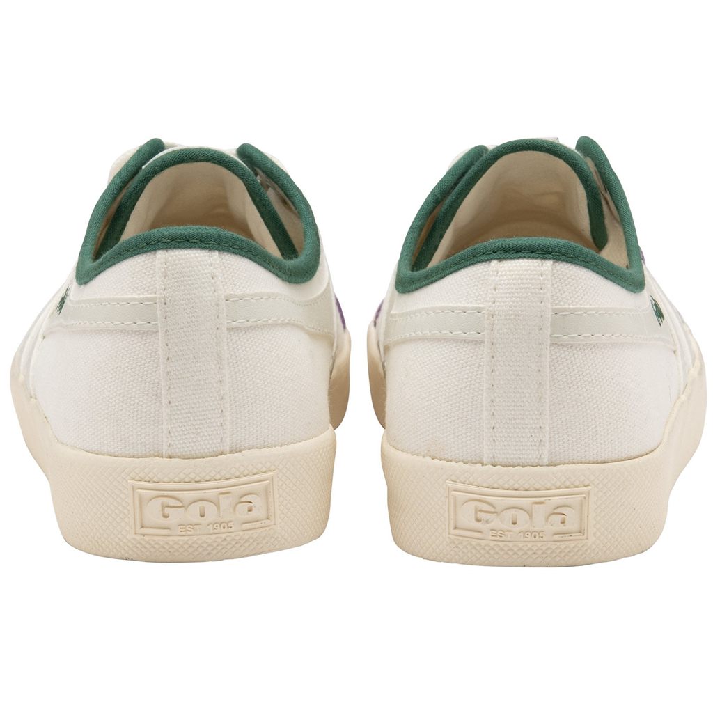 Gola Vegan Classics Coaster Smash Shoes Blancos Verdes Oscuro Morados Mexico | QHG-468052