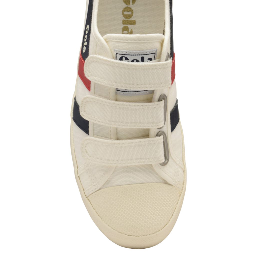 Gola Vegan Classics Coaster Strap Sneakers Blancos Azul Marino Rojos Mexico | ILJ-932754
