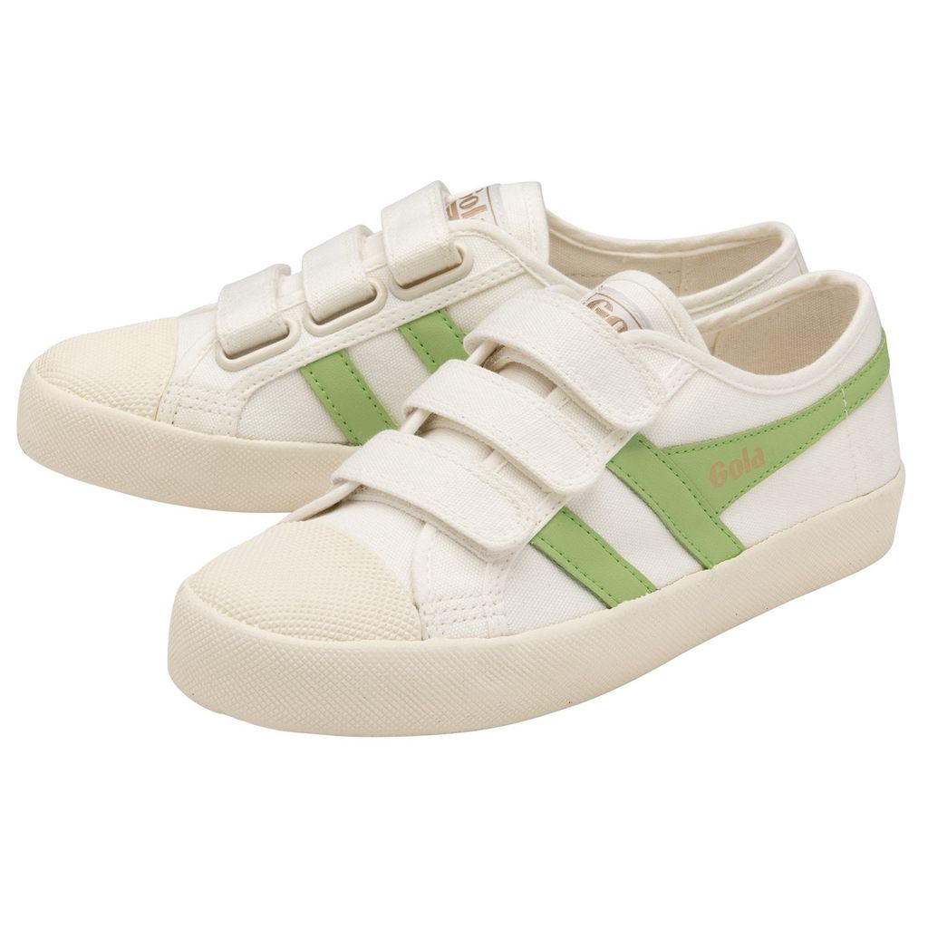 Gola Vegan Classics Coaster Strap Sneakers Blancos Verdes Mexico | GZL-013542