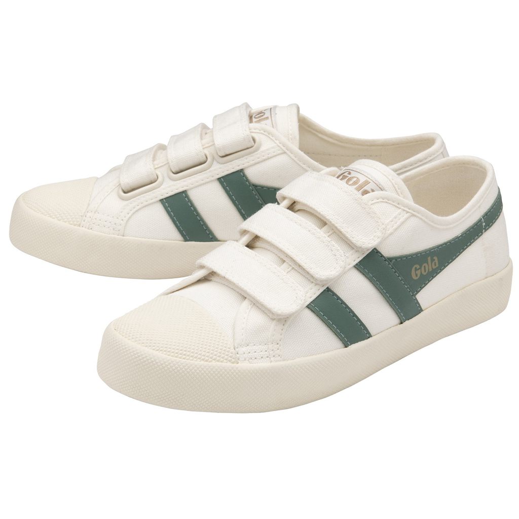 Gola Vegan Classics Coaster Strap Sneakers Blancos Verdes Mexico | LUA-490235