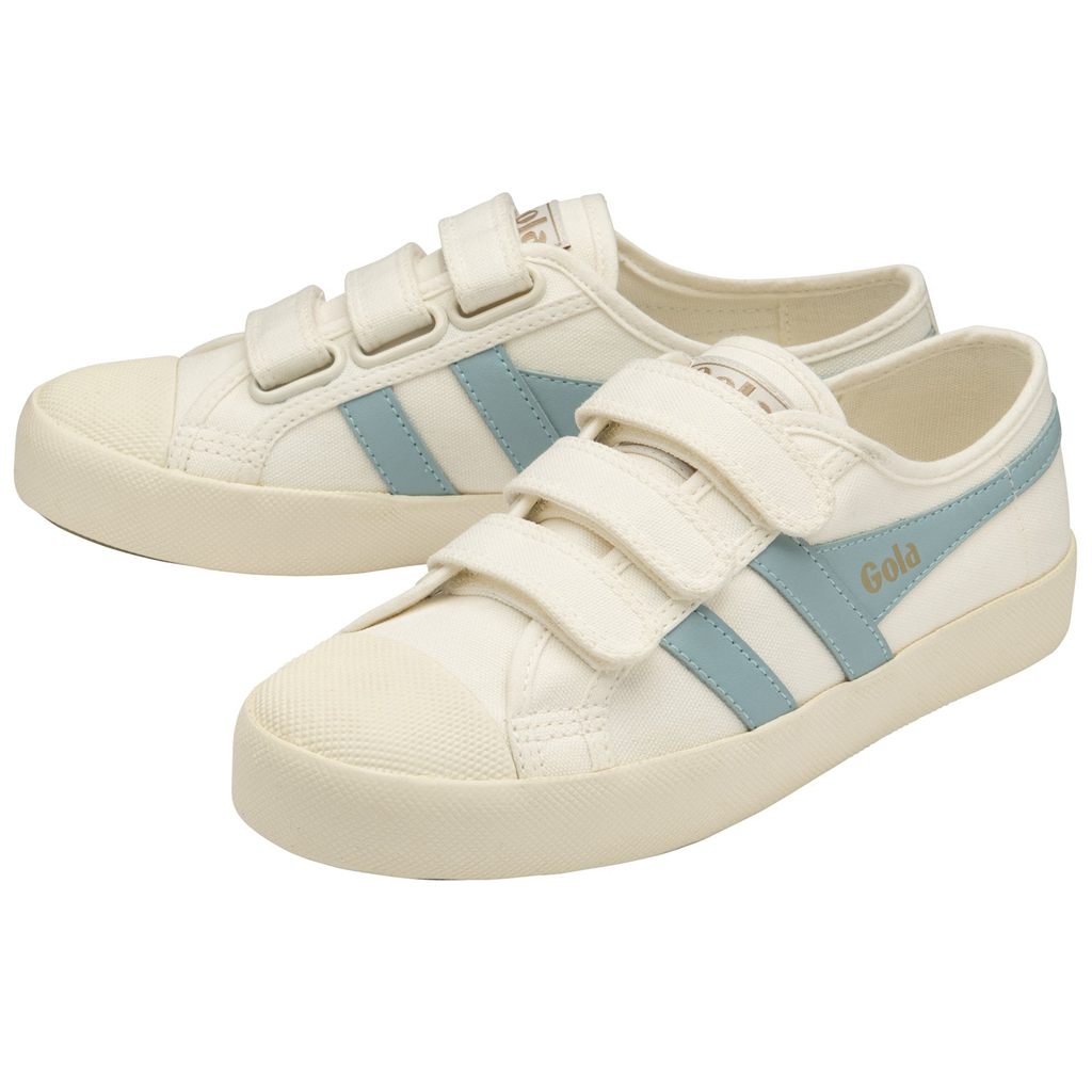Gola Vegan Classics Coaster Strap Sneakers Blancos Azules Mexico | URM-294830