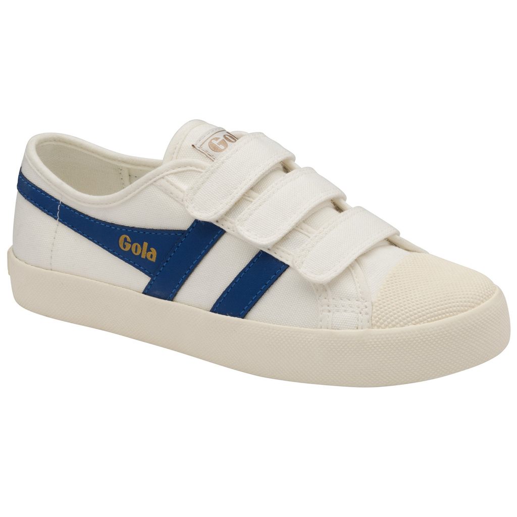 Gola Vegan Classics Coaster Strap Sneakers Blancos Azules Mexico | IPQ-528370