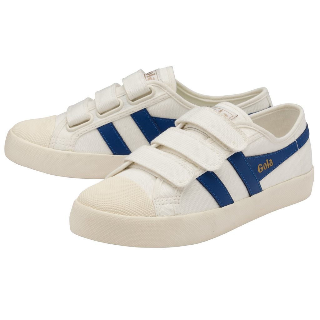 Gola Vegan Classics Coaster Strap Sneakers Blancos Azules Mexico | IPQ-528370