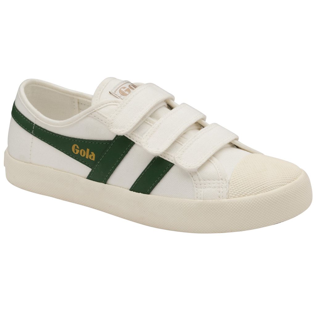 Gola Vegan Classics Coaster Strap Sneakers Blancos Verdes Oscuro Mexico | SKG-712594