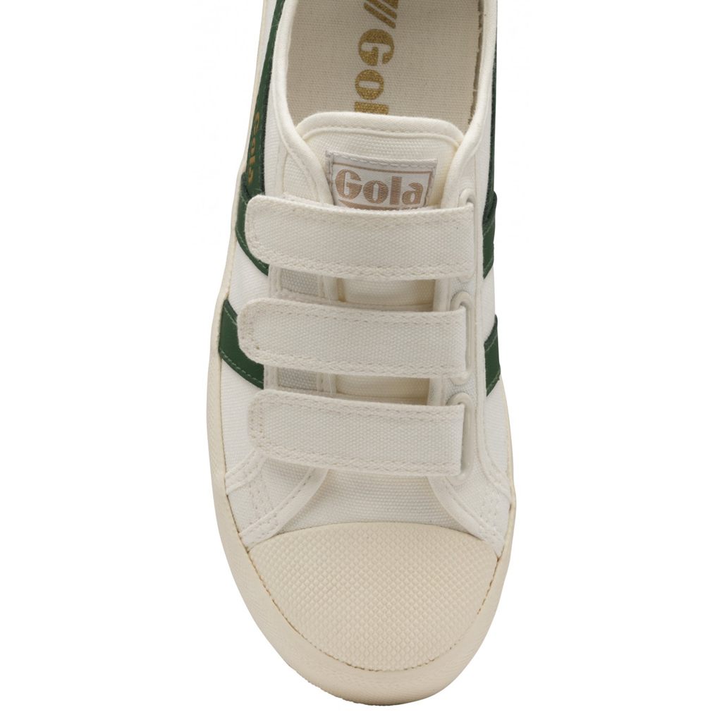 Gola Vegan Classics Coaster Strap Sneakers Blancos Verdes Oscuro Mexico | SKG-712594
