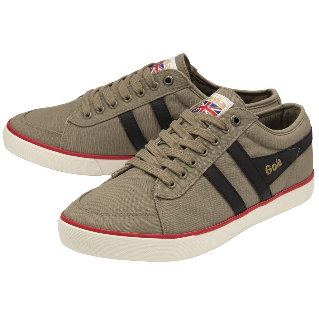 Gola Vegan Classics Comet Plimsoll Sneakers Negros Rojos Oscuro Mexico | WSA-738491