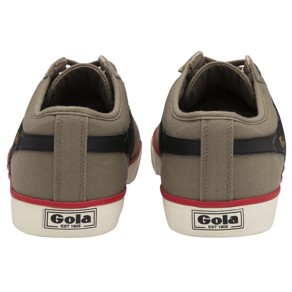 Gola Vegan Classics Comet Plimsoll Sneakers Negros Rojos Oscuro Mexico | WSA-738491