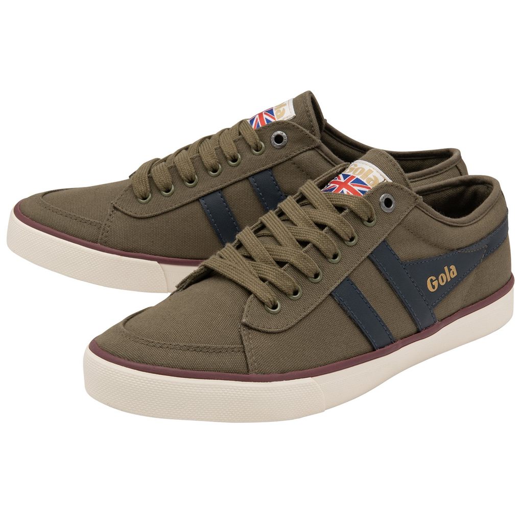 Gola Vegan Classics Comet Plimsoll Sneakers Kaki Azul Marino Vino Mexico | VAF-183976