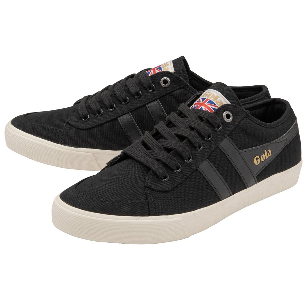 Gola Vegan Classics Comet Plimsoll Sneakers Negros Negros Blancos Mexico | AEQ-408961