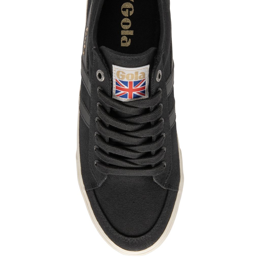Gola Vegan Classics Comet Plimsoll Sneakers Negros Negros Blancos Mexico | AEQ-408961