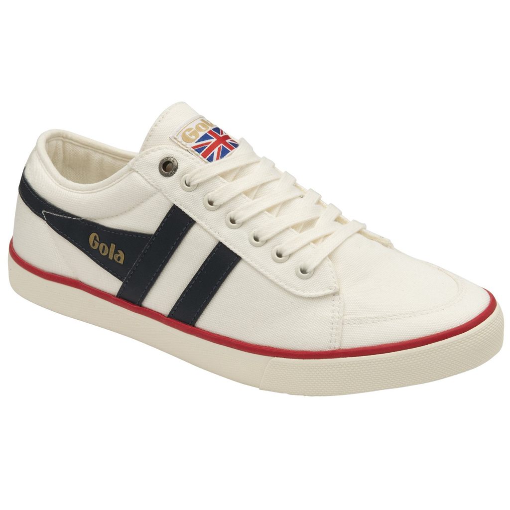 Gola Vegan Classics Comet Plimsoll Sneakers Blancos Azul Marino Rojos Mexico | NKS-309475
