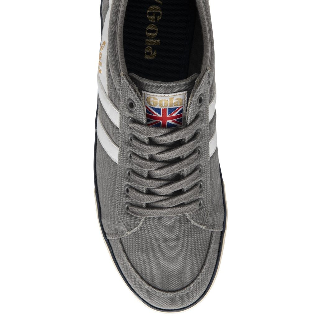 Gola Vegan Classics Comet Plimsoll Sneakers Blancos Azul Marino Mexico | XWS-692457