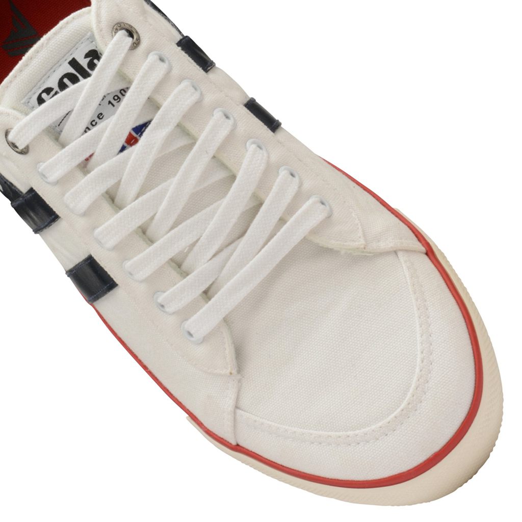 Gola Vegan Classics Comet Plimsoll Sneakers Blancos Azul Marino Rojos Mexico | GHT-617524