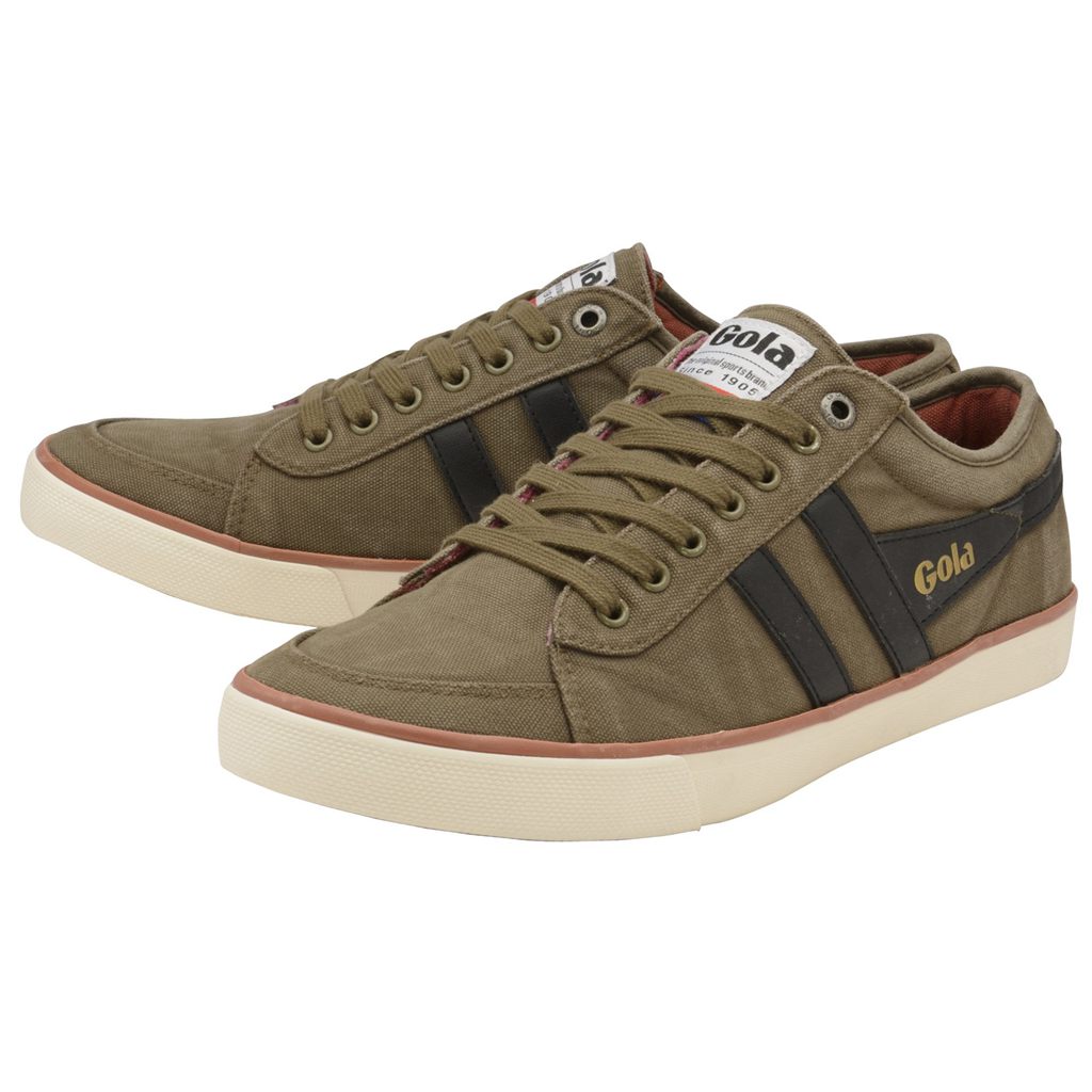 Gola Vegan Classics Comet Plimsoll Trainer Kaki Negros Mexico | UAK-942386