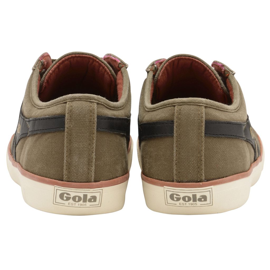 Gola Vegan Classics Comet Plimsoll Trainer Kaki Negros Mexico | UAK-942386