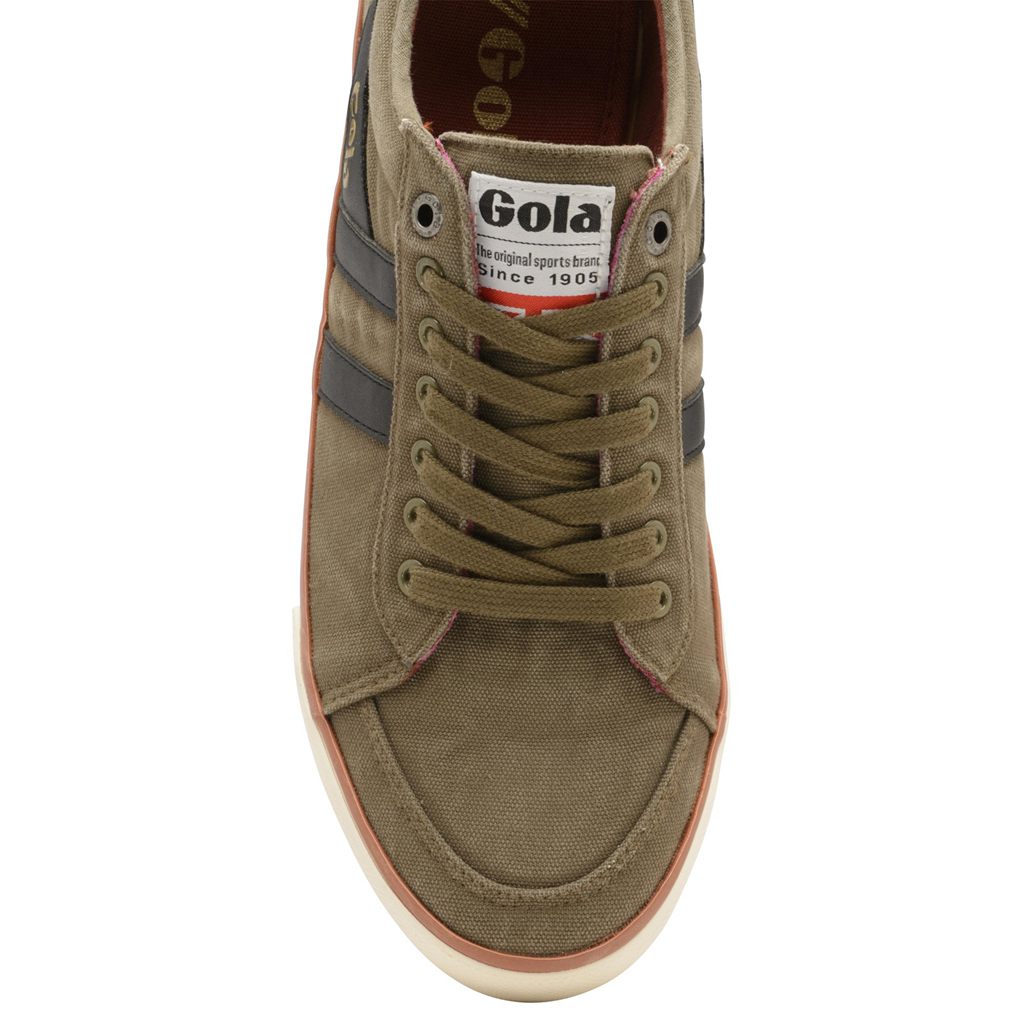 Gola Vegan Classics Comet Plimsoll Trainer Kaki Negros Mexico | UAK-942386