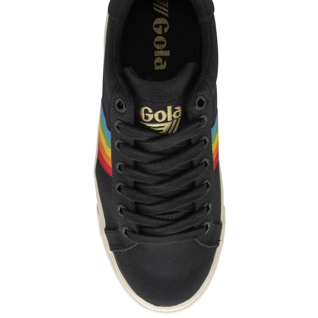 Gola Vegan Classics Orchid Platform Rainbow Shoes Negros Mexico | YQV-475038