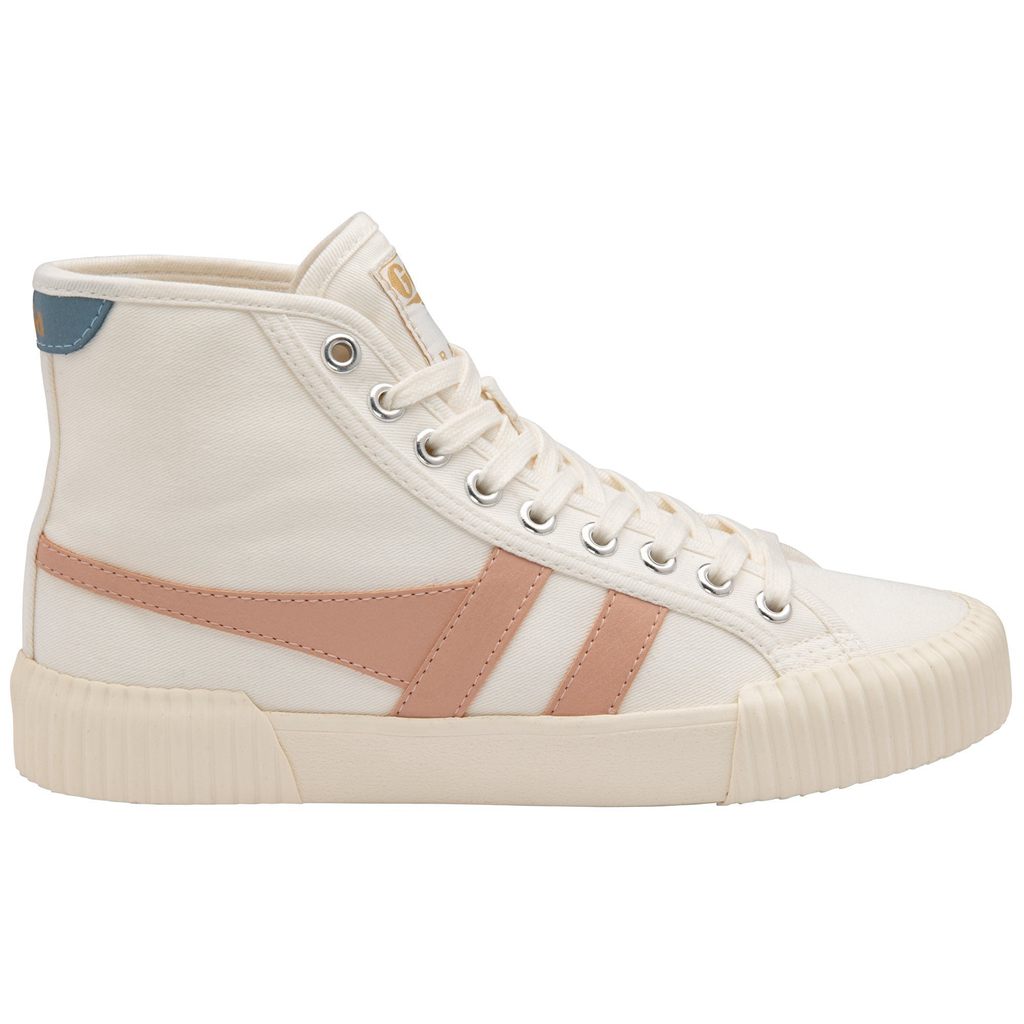 Gola Vegan Classics Rally High Plimsoll Sneakers Blancos Rosas Mexico | BFW-940628
