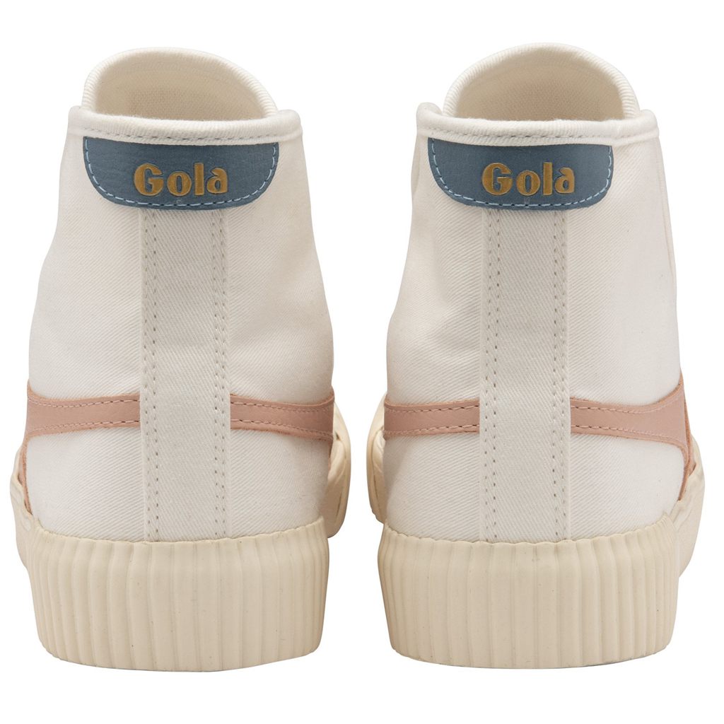 Gola Vegan Classics Rally High Plimsoll Sneakers Blancos Rosas Mexico | BFW-940628