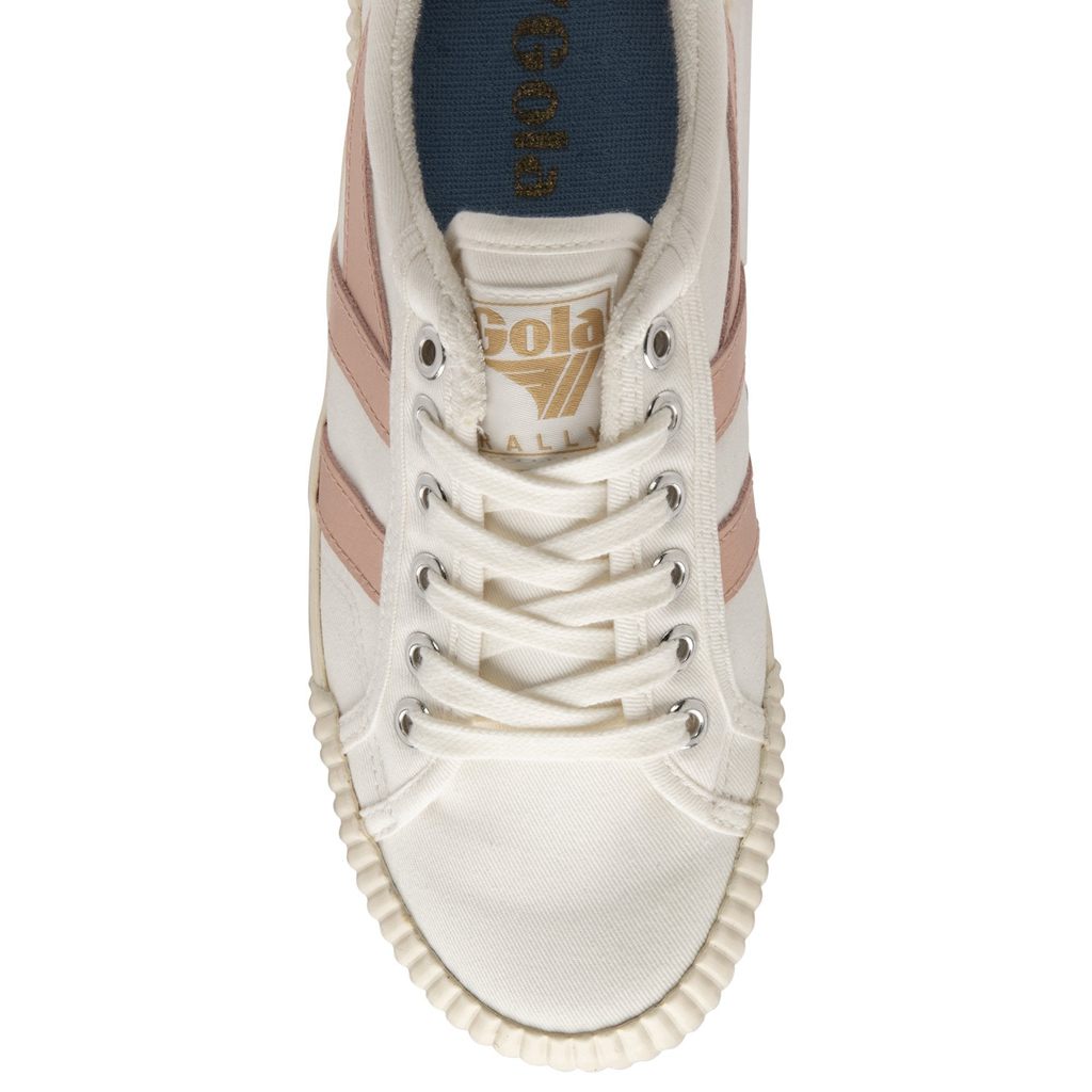 Gola Vegan Classics Rally Plimsoll Sneakers Blancos Rosas Mexico | TJQ-263158