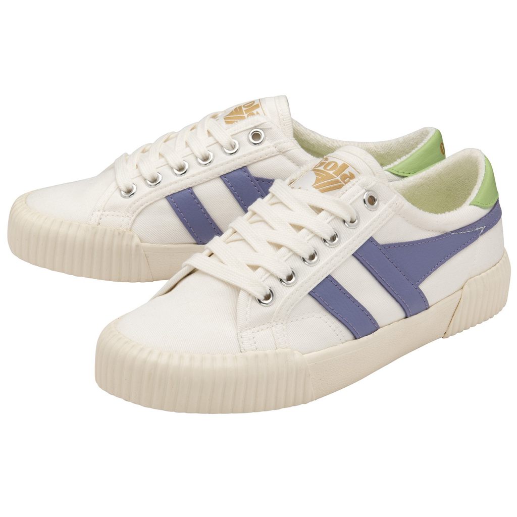 Gola Vegan Classics Rally Plimsoll Sneakers Blancos Lavanda Verdes Mexico | VIJ-985460