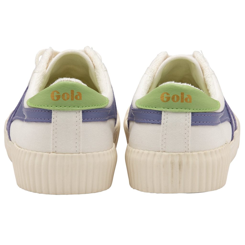 Gola Vegan Classics Rally Plimsoll Sneakers Blancos Lavanda Verdes Mexico | VIJ-985460
