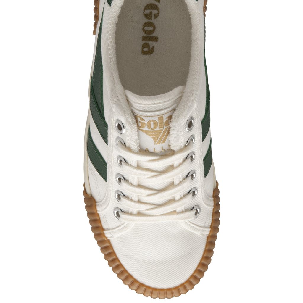 Gola Vegan Classics Rally Plimsoll Sneakers Blancos Verdes Mexico | VFU-019658