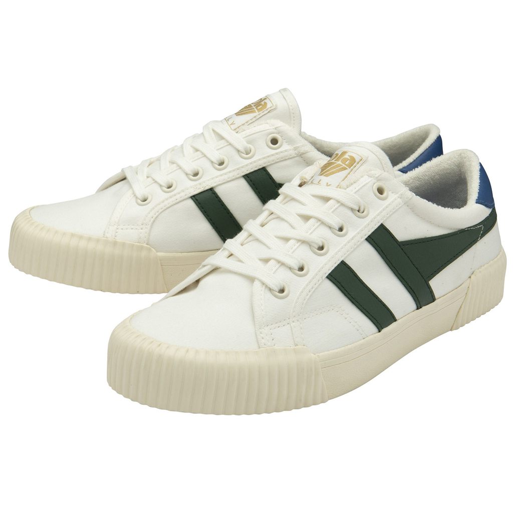 Gola Vegan Classics Rally Plimsoll Sneakers Blancos Azules Mexico | AWD-150724