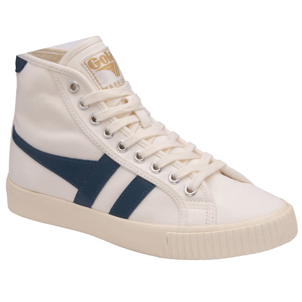 Gola Vegan Classics Tennis Mark Cox High Sneakers Blancos Azules Mexico | YLB-231976
