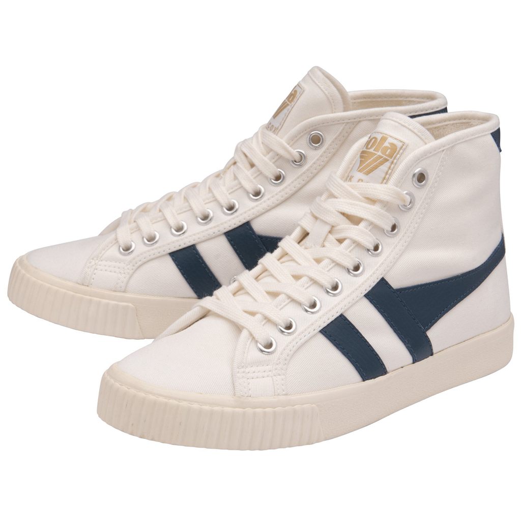 Gola Vegan Classics Tennis Mark Cox High Sneakers Blancos Azules Mexico | YLB-231976