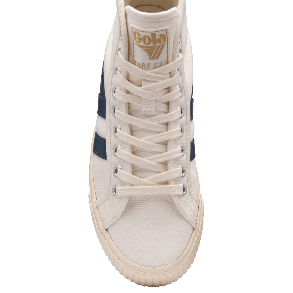 Gola Vegan Classics Tennis Mark Cox High Sneakers Blancos Azules Mexico | YLB-231976