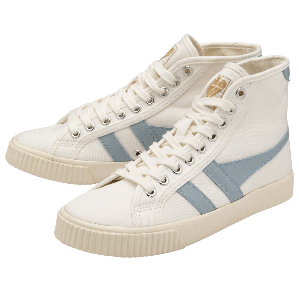 Gola Vegan Classics Tennis Mark Cox High Sneakers Blancos Azules Mexico | YAV-073582