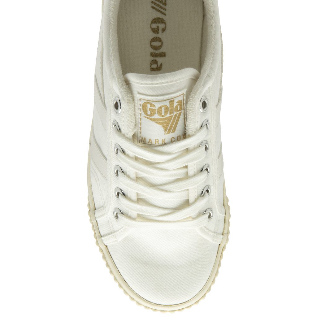 Gola Vegan Classics Tennis Mark Cox Sneakers Blancos Blancos Mexico | BNG-520697