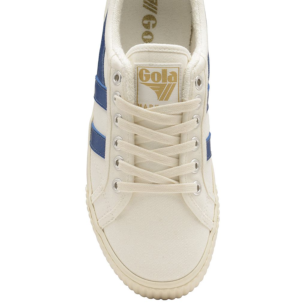 Gola Vegan Classics Tennis Mark Cox Sneakers Blancos Azules Mexico | RHX-021437