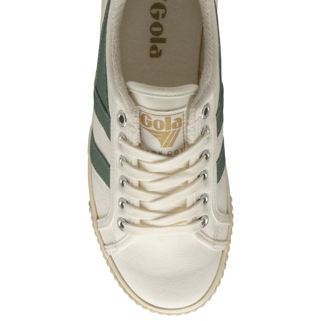 Gola Vegan Classics Tennis Mark Cox Sneakers Blancos Verdes Mexico | TQC-034287