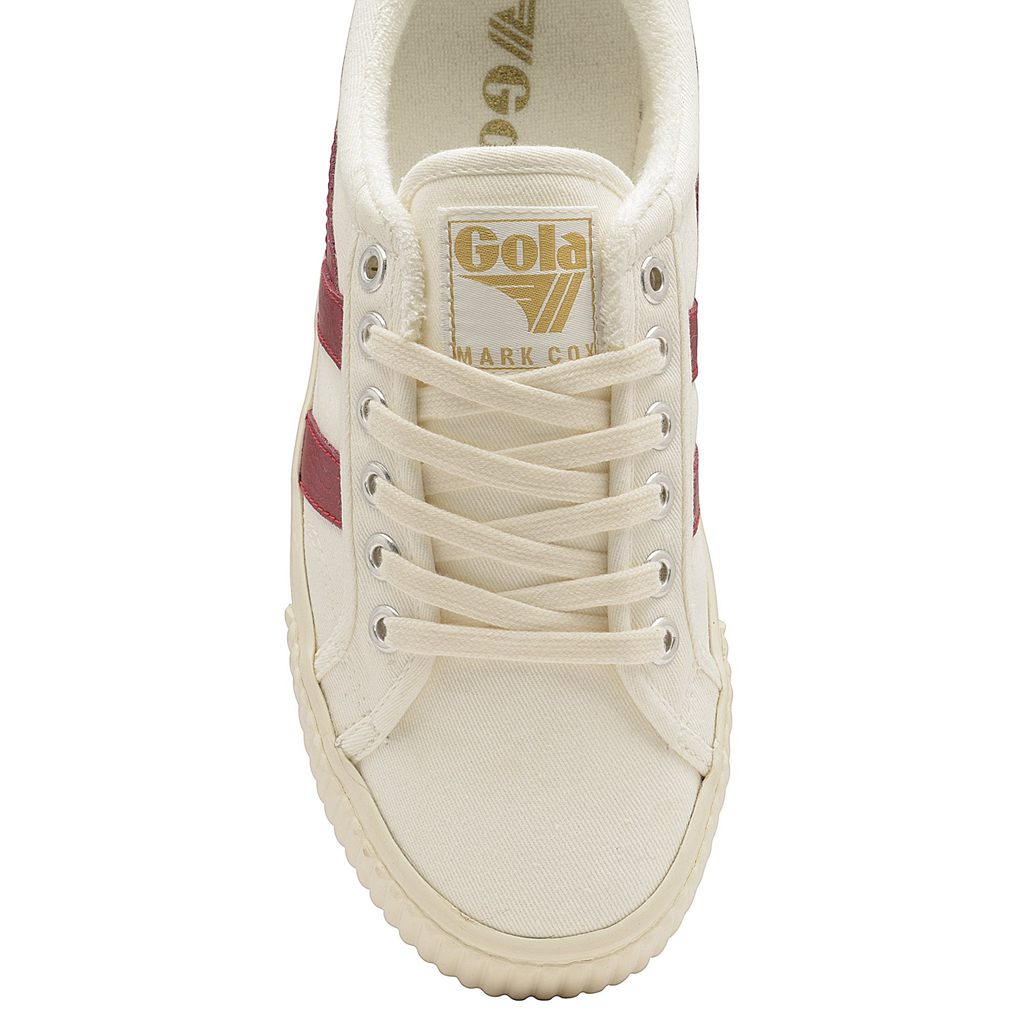 Gola Vegan Classics Tennis Mark Cox Sneakers Blancos Rojos Oscuro Mexico | VZI-358462