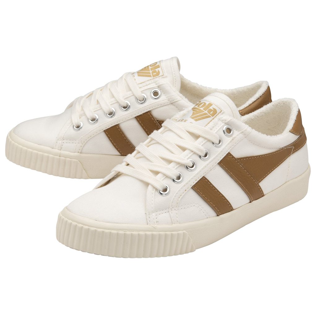 Gola Vegan Classics Tennis Mark Cox Sneakers Blancos Marrom Mexico | QHZ-194736