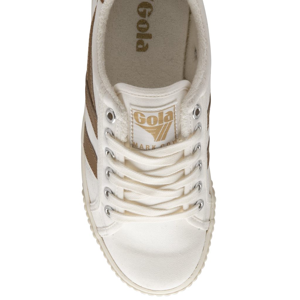 Gola Vegan Classics Tennis Mark Cox Sneakers Blancos Marrom Mexico | QHZ-194736